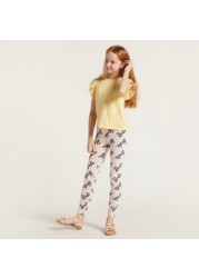 All-Over Barbie Print Leggings with Elasticated Waistband