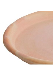 Glazed Terracotta Whitewash Plant Saucer Generic (35 x 35 x 4.5 cm, XL)