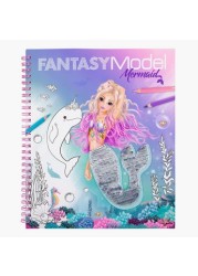 TOPModel Fantasy Model Mermaid Sequence Detail Colouring Book Set