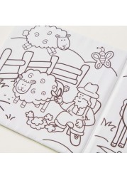 Juniors Farm Animals Washable Colouring Book and Markers Set