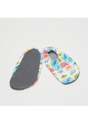 Printed Slippers with Elasticised Hem