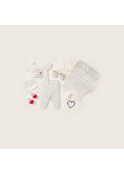 Juniors 12-Piece Heart Print Clothing Gift Basket Set