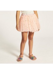 Charmz Embellished Tutu Skirt with Elasticated Waistband