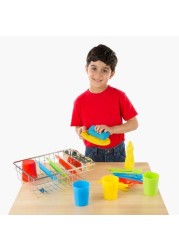 Melissa and Doug Let's Play House! Wash & Dry Dish Playset