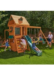 Kidkraft Ridgeview Deluxe Clubhouse Wooden Swing Playset