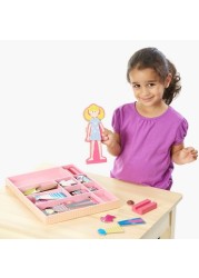 Melissa and Doug Abby & Emma Magnetic Wooden Dress-Up Dolls