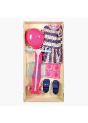 Lotus Dream Hearts Doll Scooter and Helmet Set