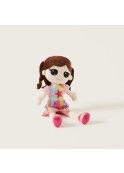 Juniors Doll in Pink Top and Rainbow Skirt - 60 cms