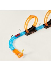 Juniors Super Racer Track Playset with 2 Pull Back Cars