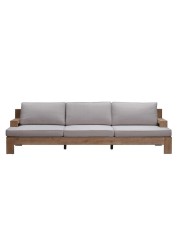 Joshua 3-Seater Acacia Wood Sofa W/Cushion Generic (256 x 80 x 64 cm)