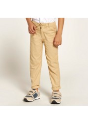 Eligo Solid Woven Pants with Drawstring Closure