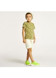 Juniors 3-Piece Printed T-shirts and Shorts Set