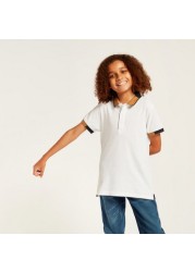 Juniors Polo Neck T-shirt with Short Sleeves