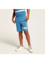 PUMA Logo Print Shorts with Alpha Tape Detail