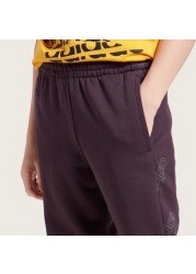 adidas Logo Print Jog Pants with Pockets and Drawstring