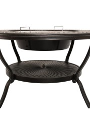 Milano Cast Aluminum Round Table W/ Fire Pit Top Generic (108 x 61 cm)