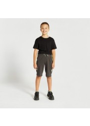 XYZ Panelled Shorts with Drawstring Closure and Pockets