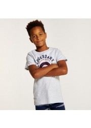 Juniors Printed Crew Neck T-shirt and Pyjama Set