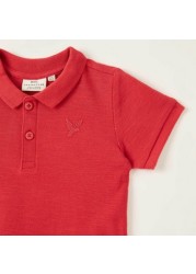 Juniors Solid Polo T-shirt with Short Sleeves