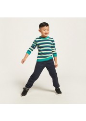 Juniors Solid Pants with Drawstring Closure and Pockets