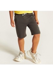 Juniors Printed Shorts with Drawstring Closure and Pockets