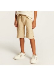 Solid Shorts with Drawstring Closure and Pockets