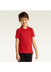 Juniors Solid Short Sleeves Polo T-shirt