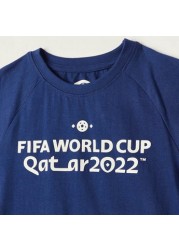 FIFA Printed T-shirt with Crew Neck and Short Sleeves