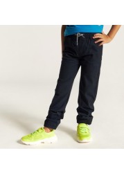 Juniors Solid Jog Pants with Drawstring Closure and Pockets