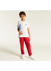 Juniors Solid Polo T-shirt with Short Sleeves