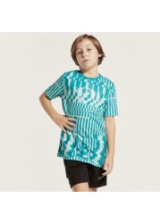 Nike Printed Round Neck T-shirt with Short Sleeves