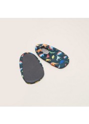 Slipstop Dinosaur Printed Anti-Slip Baby Booties