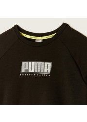 PUMA Printed Sweatshirt with Crew Neck and Long Sleeves