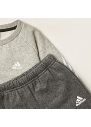 adidas Logo Print Sweatshirt and Jog Pants Set