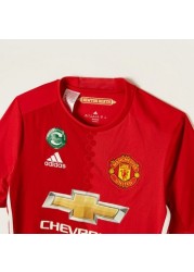 Adidas Manchester United Jersey with Round Neck and Short Sleeves