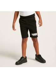 PUMA Logo Print Shorts with Alpha Tape Detail