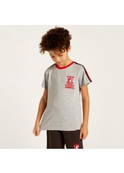 Liverpool Logo Detail Crew Neck T-shirt and Short Set