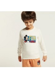 Disney Mickey Mouse Print T-shirt and Jog Pants Set