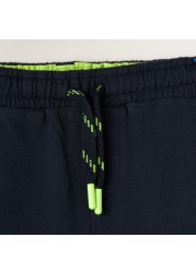 XYZ Solid Shorts with Drawstring Closure and Pockets