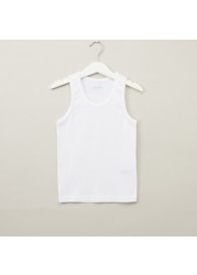 Juniors Solid Scoop Neck Vest with Boxers