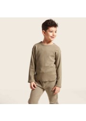 Eligo Solid T-shirt with Long Sleeves