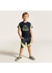 Kappa Printed Crew Neck T-shirt and Shorts Set