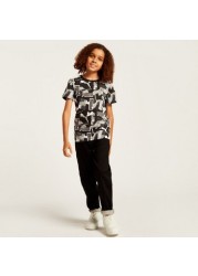 PUMA All-Over Printed T-shirt with Short Sleeves