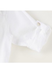 Eligo Solid Shirt with Long Sleeves and Spread Collar