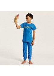 Juniors 4-Piece Printed T-shirt with Shorts and Pyjama Set