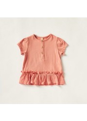 Giggles Ruffle Detail Top and Shorts Set