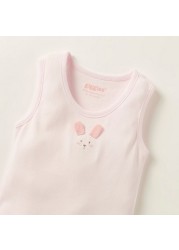 Giggles Applique Detail Sleeveless Bodysuit