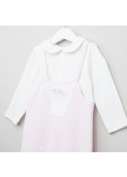 Giggles Printed Closed Feet Sleepsuit with Long Sleeves and Collar