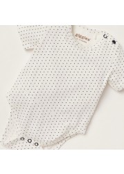 Giggles All-Over Printed Bodysuit with Short Sleeves