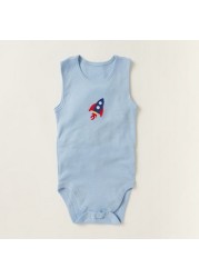 Juniors Embroidered Sleeveless Bodysuit - Set of 5